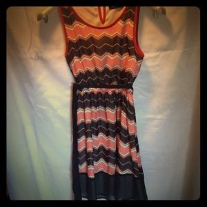 Red blue and white dress